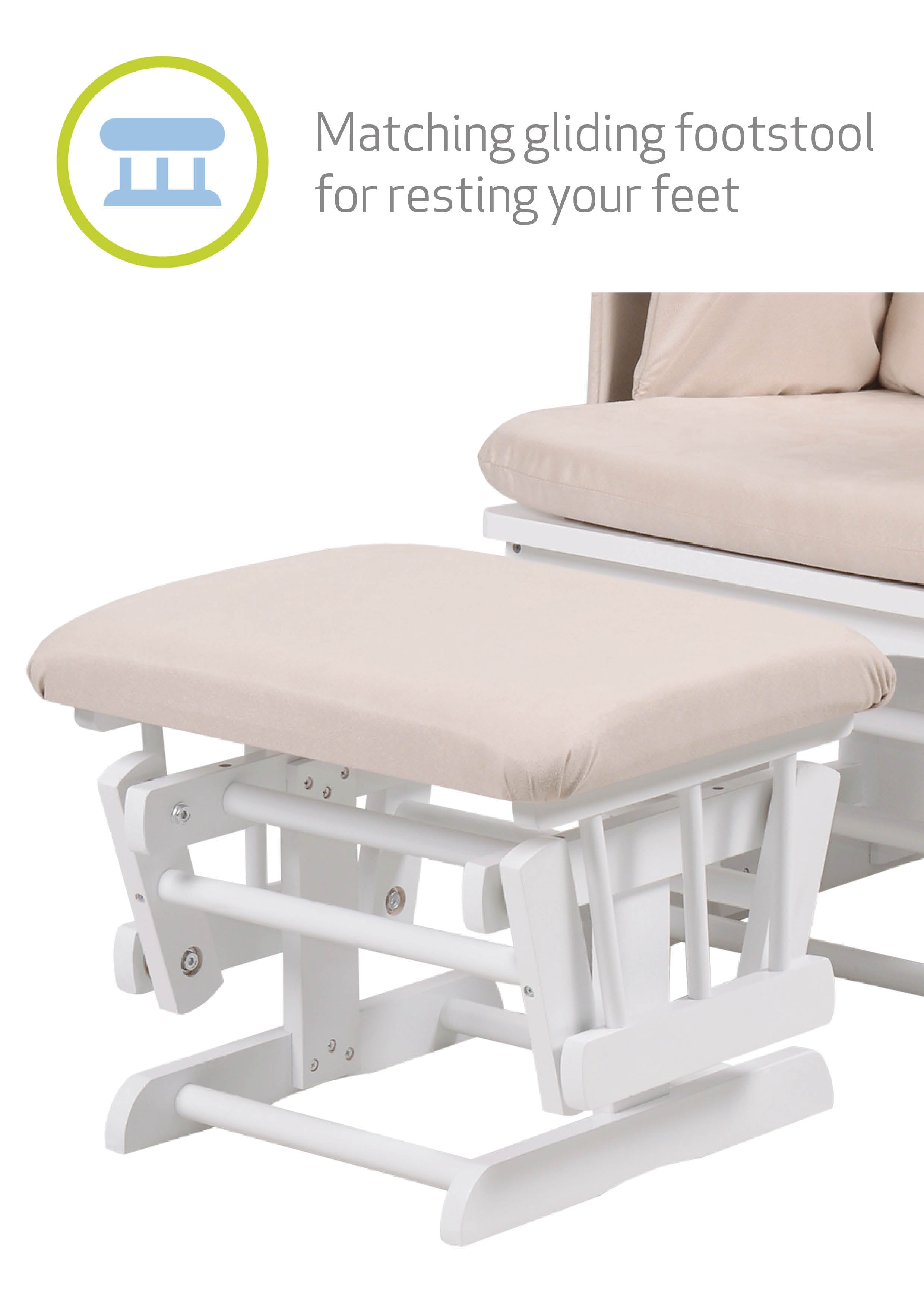 Haywood Reclining Nursing Chair and Footstool