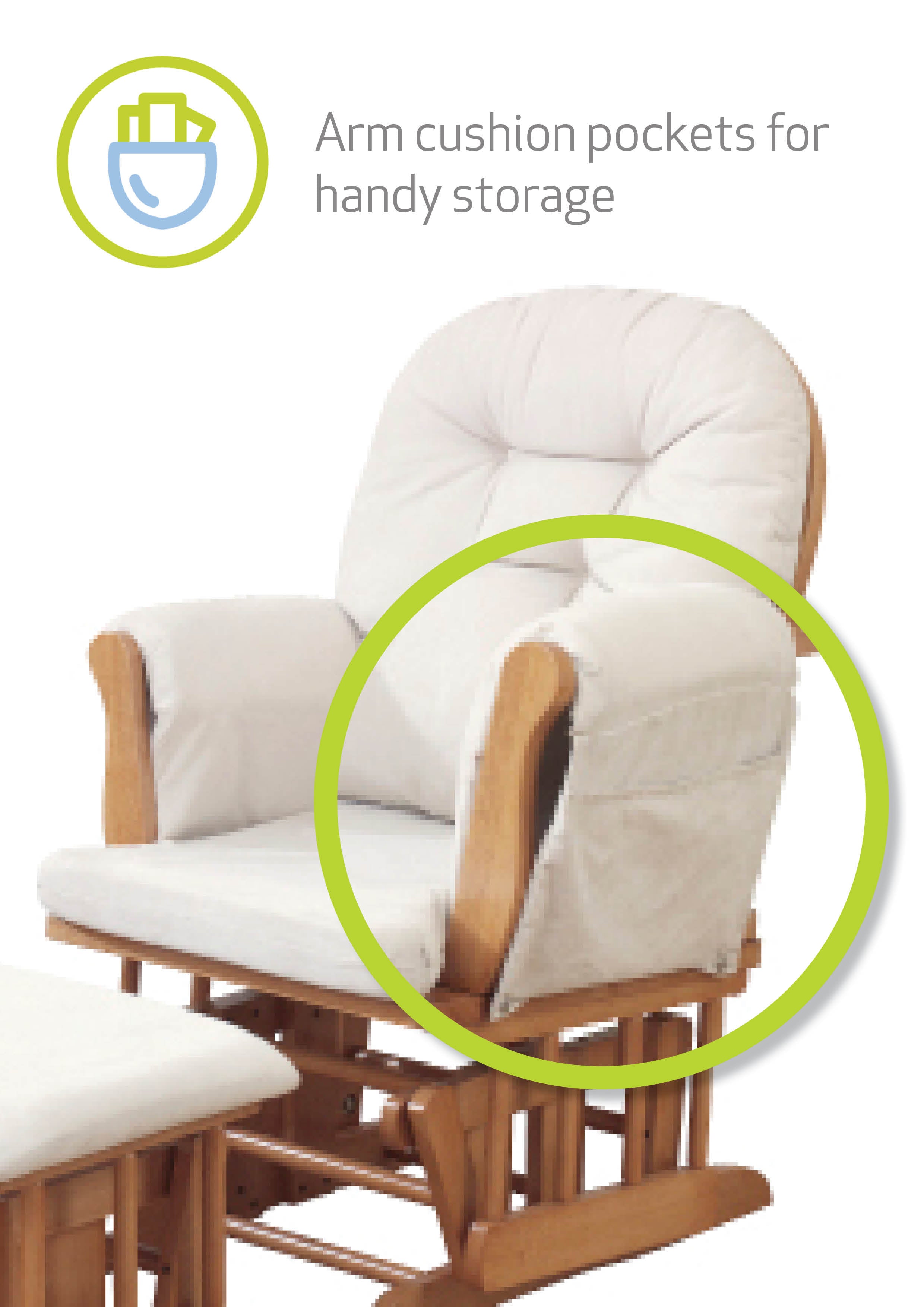 Haywood Non-Reclining Nursing Chair and Footstool