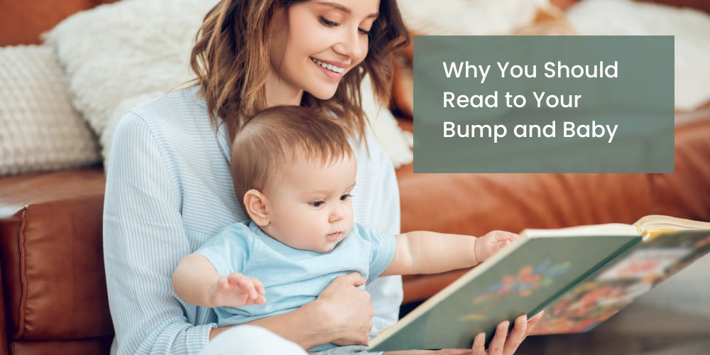 Mother reading to her baby