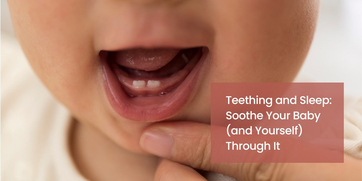 A baby showing their new teeth