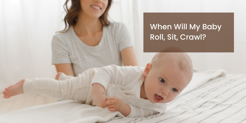 Baby learning to roll over