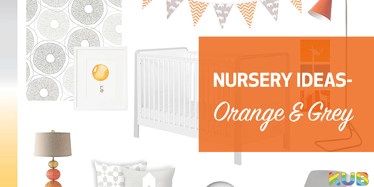 Nursery Ideas - Orange and Grey