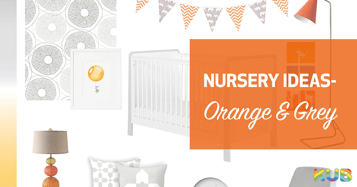 Nursery Ideas - Orange and Grey