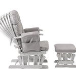 Haywood glider nursing chair in grey - reclining
