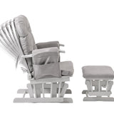 Haywood glider nursing chair in grey - reclining