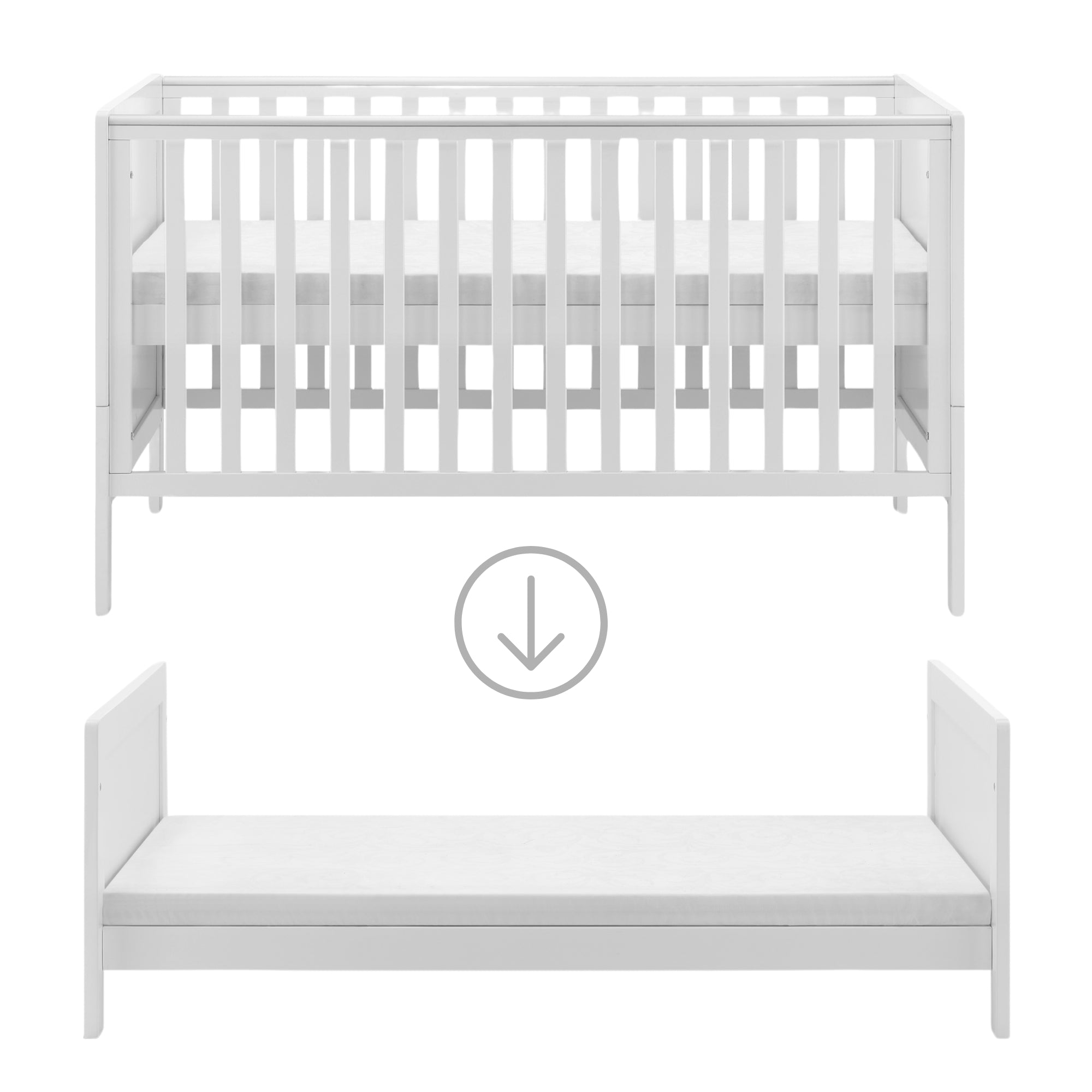 Barcelona Cot Bed & Mattress