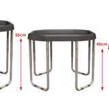 Set of 3 Tuff Trays (70cm) & Stand - Black