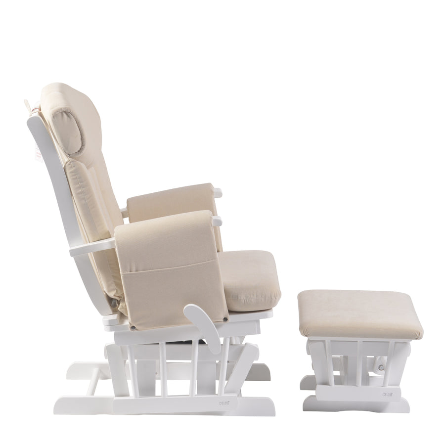 Chatsworth glider reclined with footstool