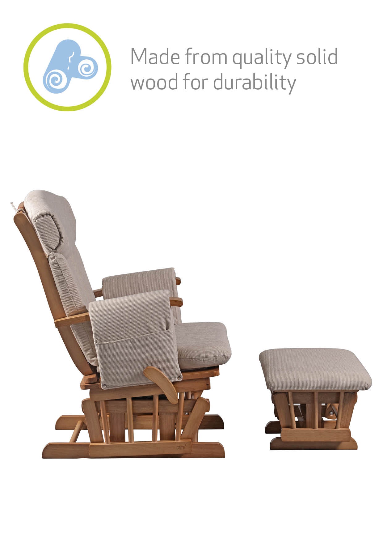 Chatsworth Nursing Chair and Footstool Cappuccino Dark- 50% OFF