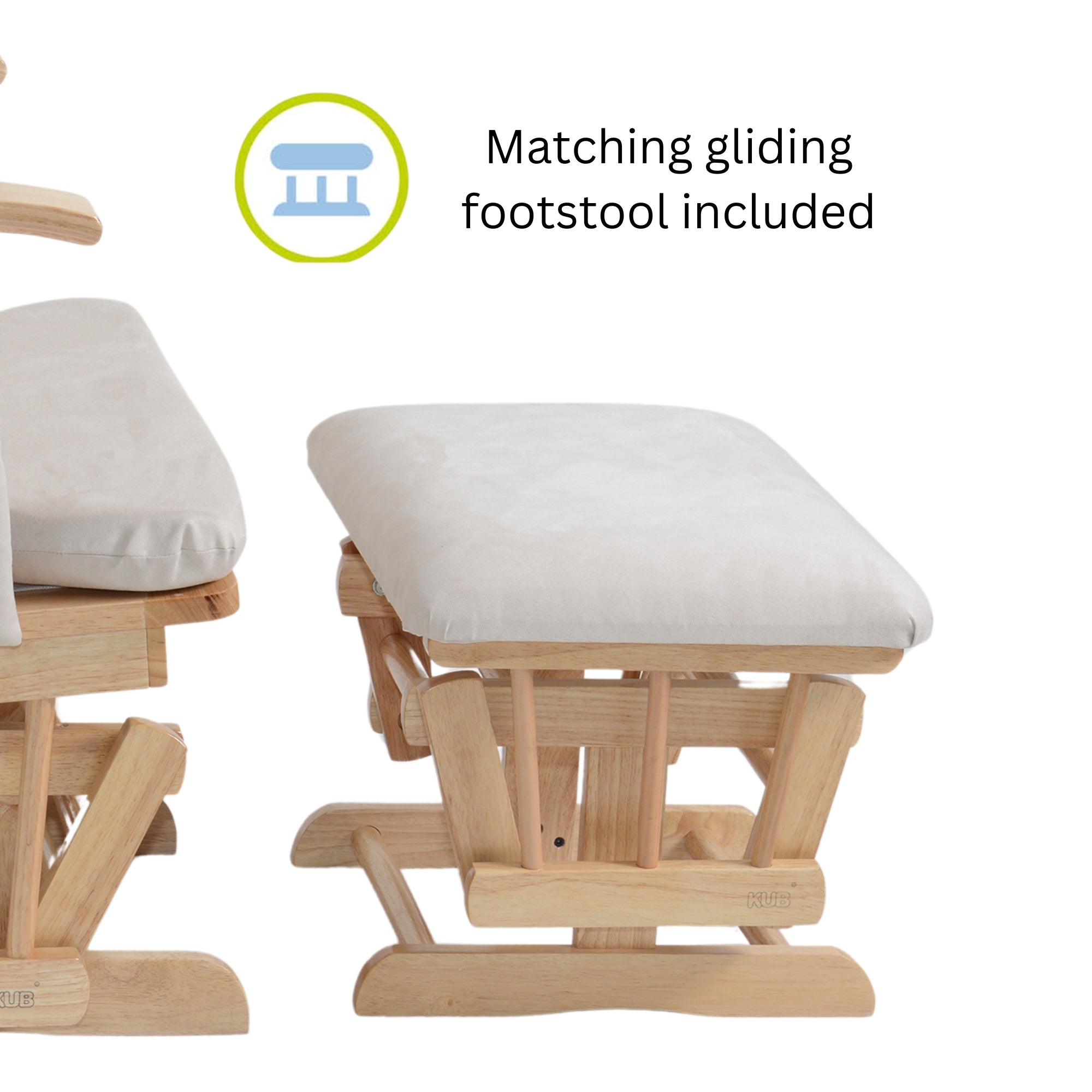 Nursing Chair and Footstool - Mothercare Best Seller - Natural/Beige