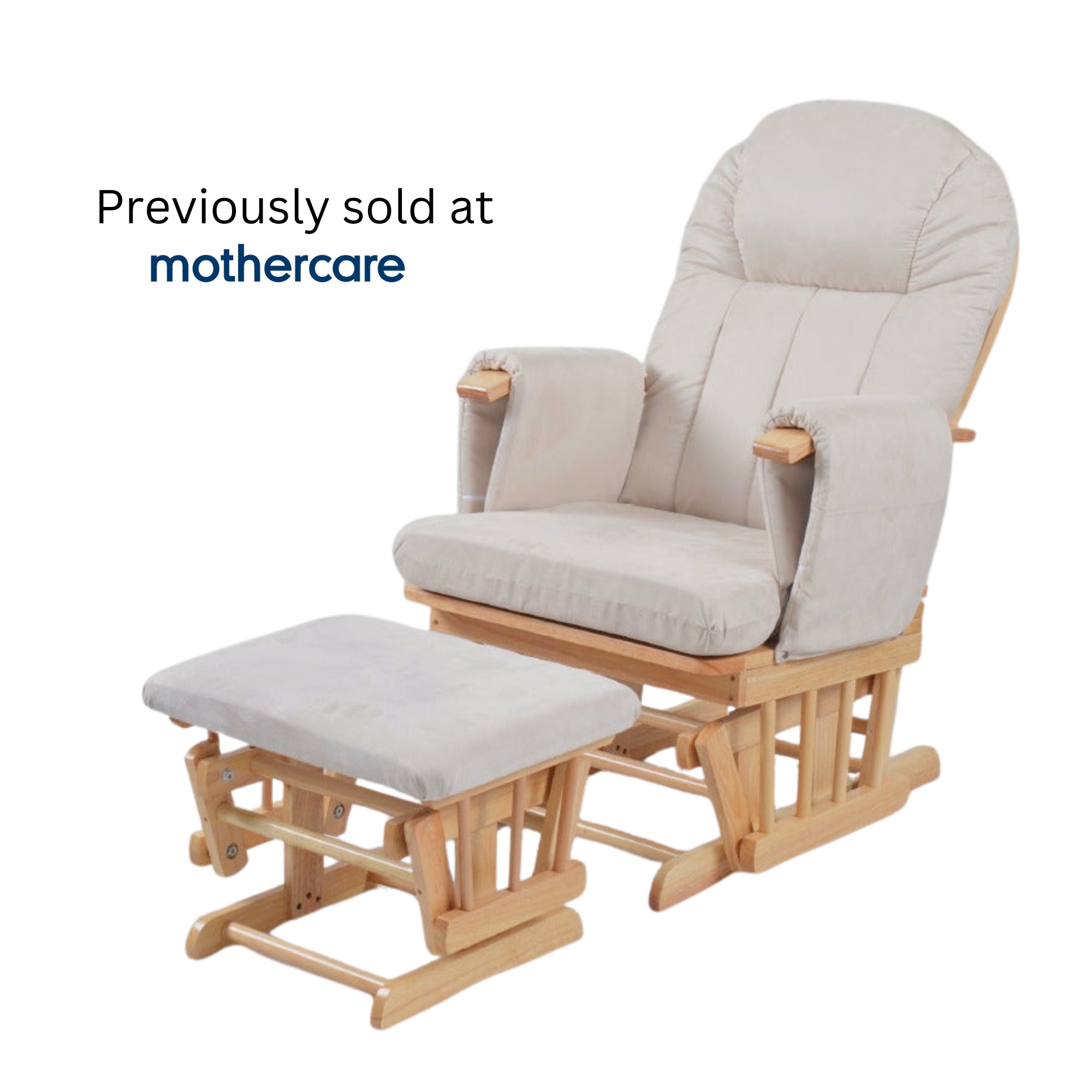 Nursing Chair and Footstool - Mothercare Best Seller - Natural/Beige