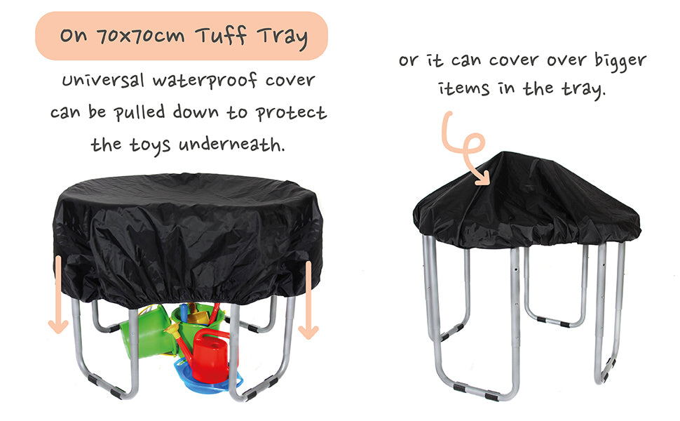 XL BUNDLE PACK - Original XL Tuff Tray, XL Stand, and Universal Waterproof  Cover Pack - 3 Colour Options