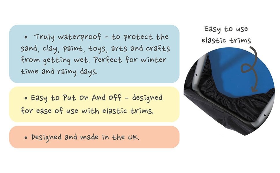 BUNDLE PACK - Original Hexacle Sensory Play Tuff Tray, Stand, and Universal Waterproof Cover Pack - 6 Colours Options - 15% OFF