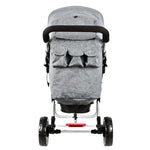 Triple seat stroller by Familidoo back view