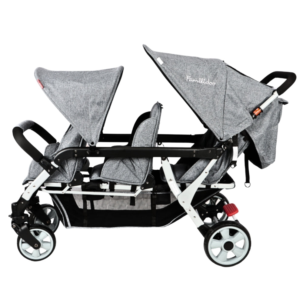 Familidoo 3-Seater Stroller – Free Rain Cover Kub Direct