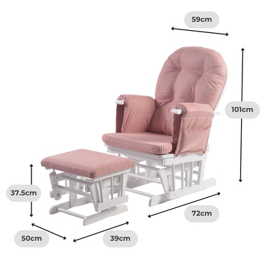 Haywood Pink Reclining Nursing Chair