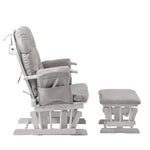 Haywood glider nursing chair in grey - side view
