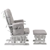 Haywood glider nursing chair in grey - side view