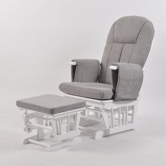 Mothercare Best Seller nursing chair in white and grey