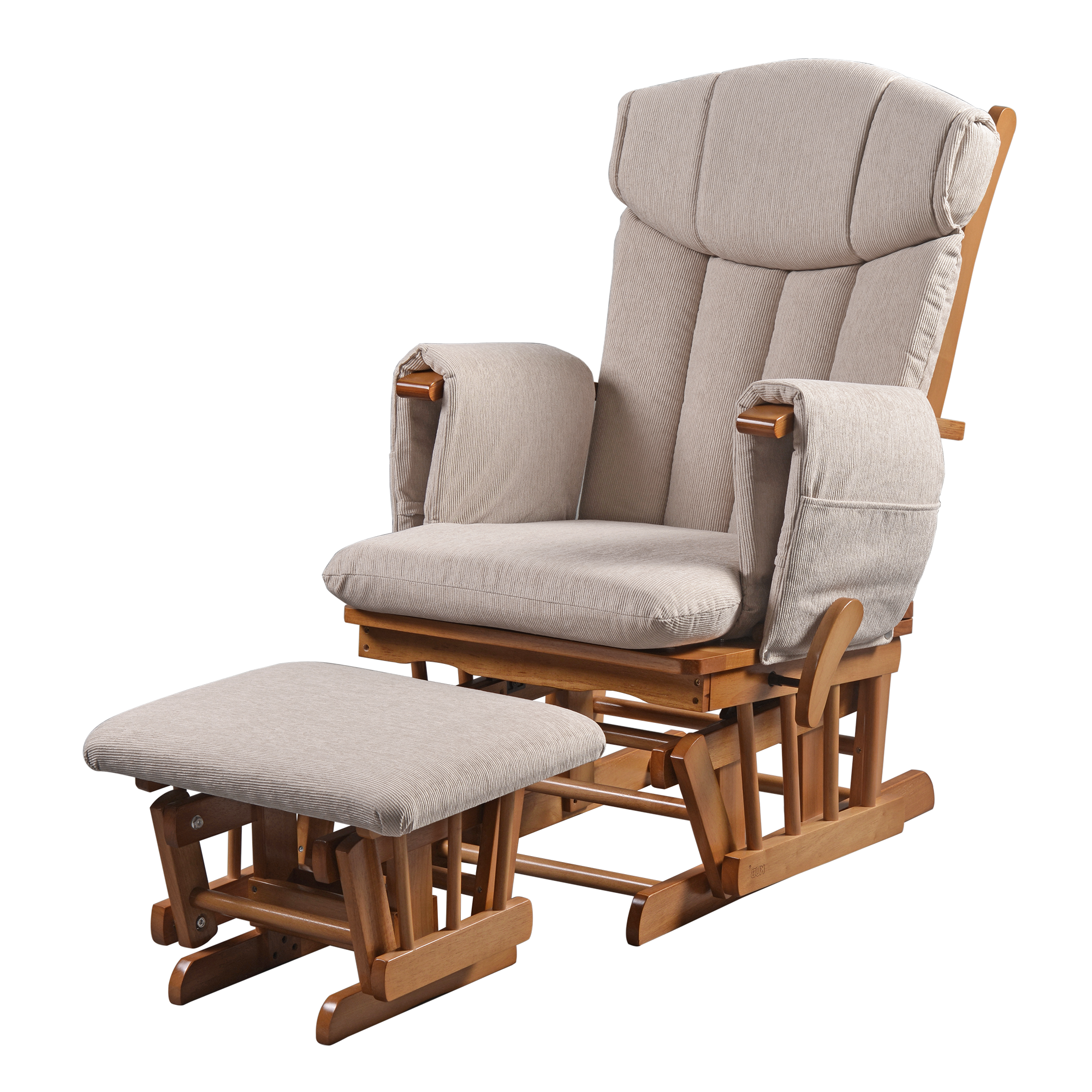 Chatsworth Nursing Chair and Footstool Cappuccino Dark