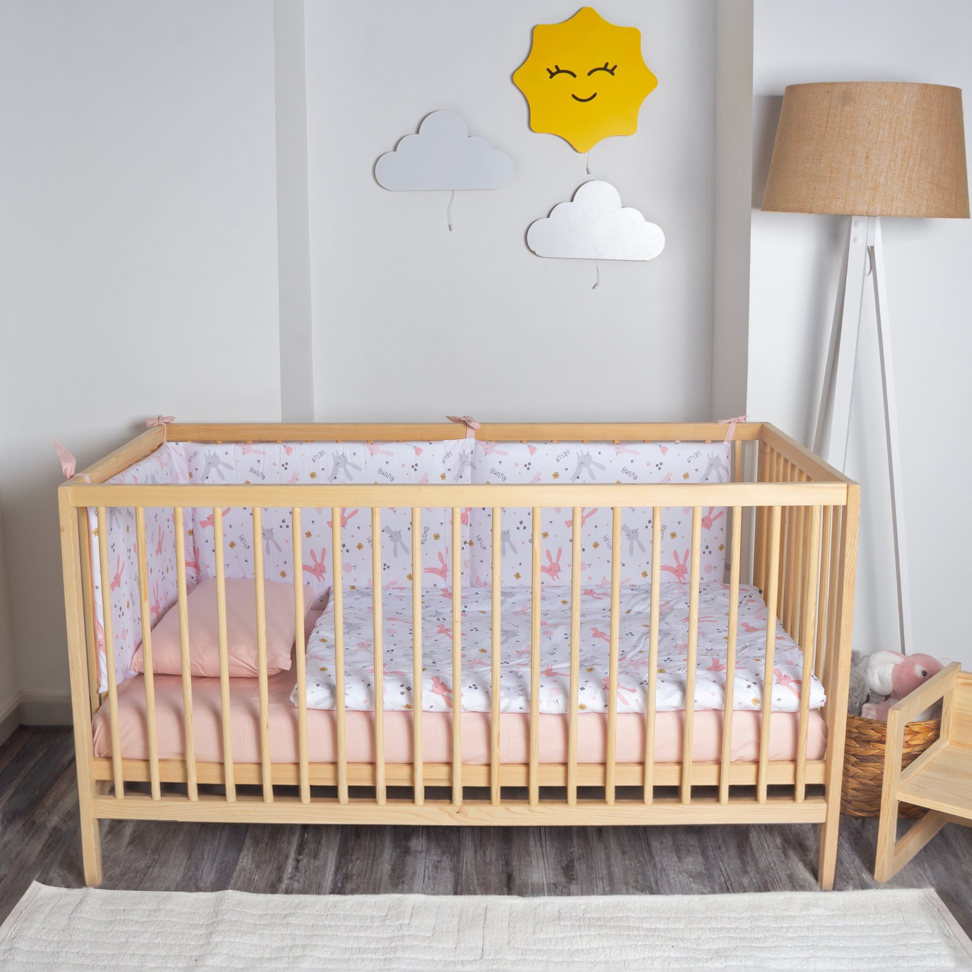 Kub Natural Cot Grey Nursery