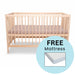 Kub Natural Cot & free mattress sticker