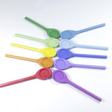 10 COLOURED SPOONS - Reduced To Clear!