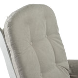 Kielder Nursing Chair and Footstool - Pebble Stone & White. Limited Edition