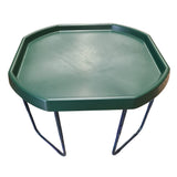Tuff Tray (100cm), Stand and Waterproof Cover - Green Tray, Grey Stand, Blue Cover