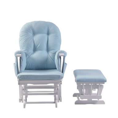 Haywood reclining cloudy grey blue nursing chair - front view