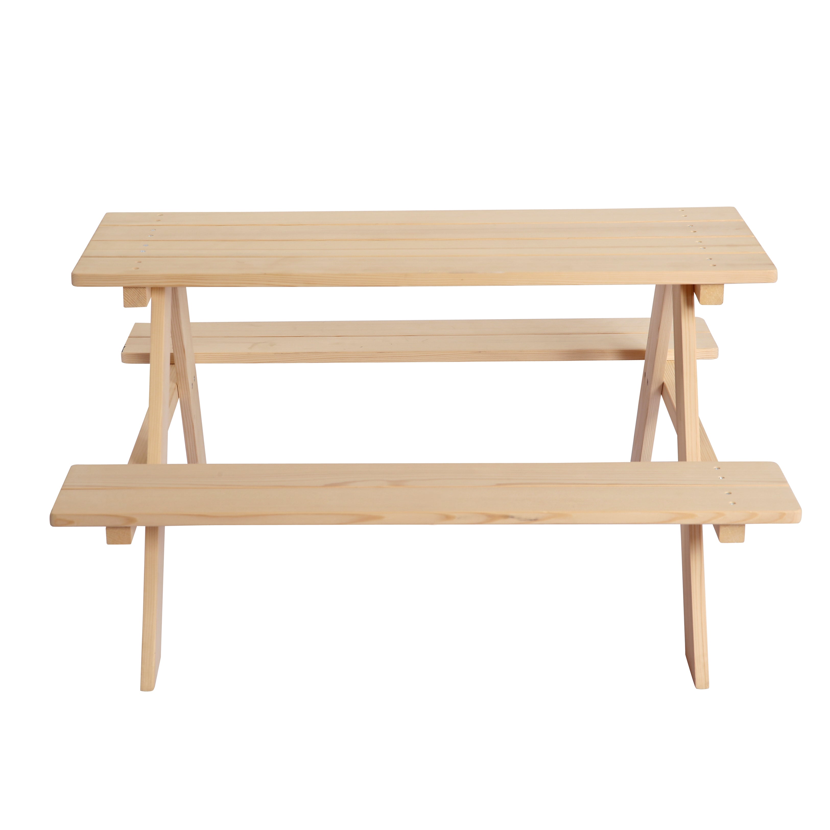 Wooden Picnic Table with Trays removed