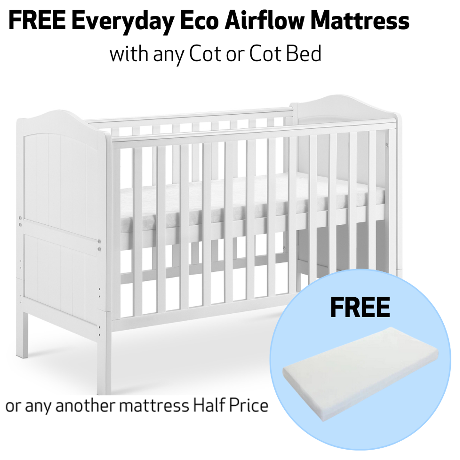 Seville Cot Bed & Mattress