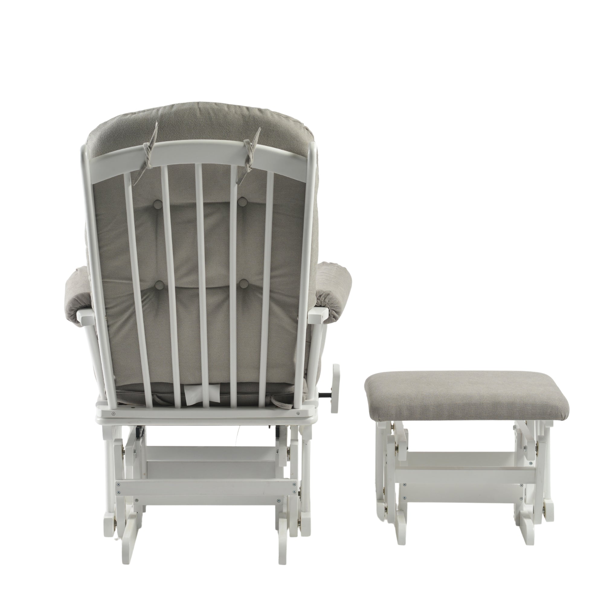 50% OFF - Kielder Nursing Chair and Footstool - Pebble Stone & White. LIMITED EDITION