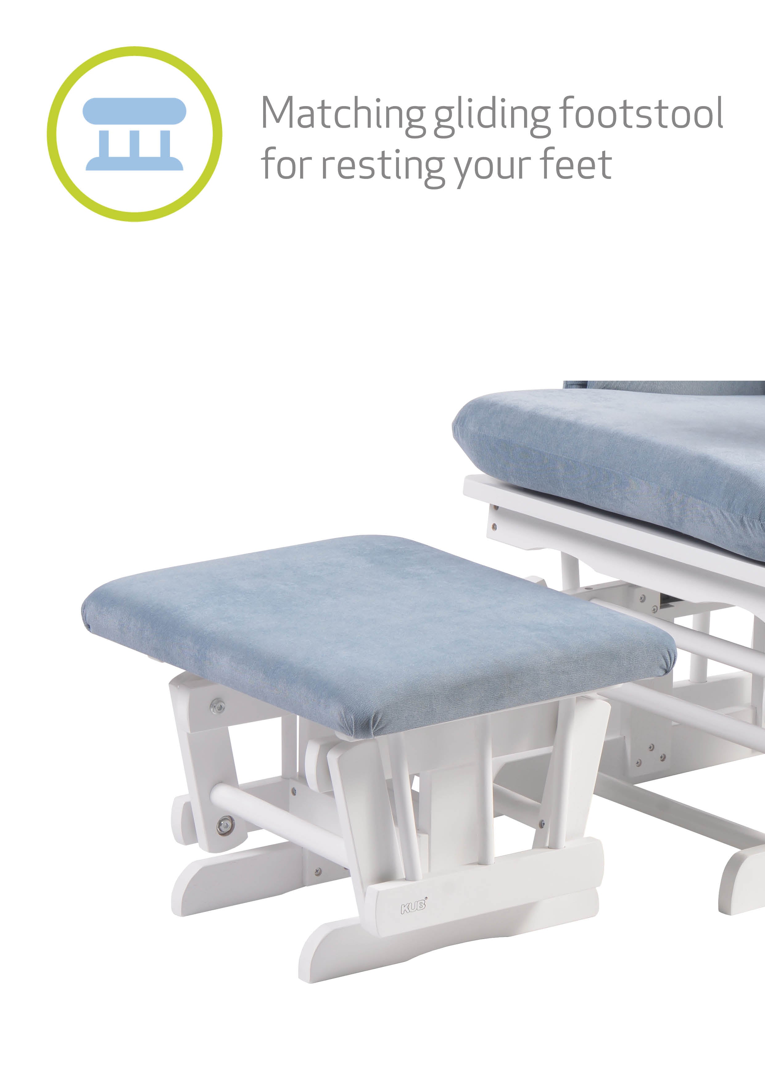 Chatsworth Nursing Chair and Footstool Grey