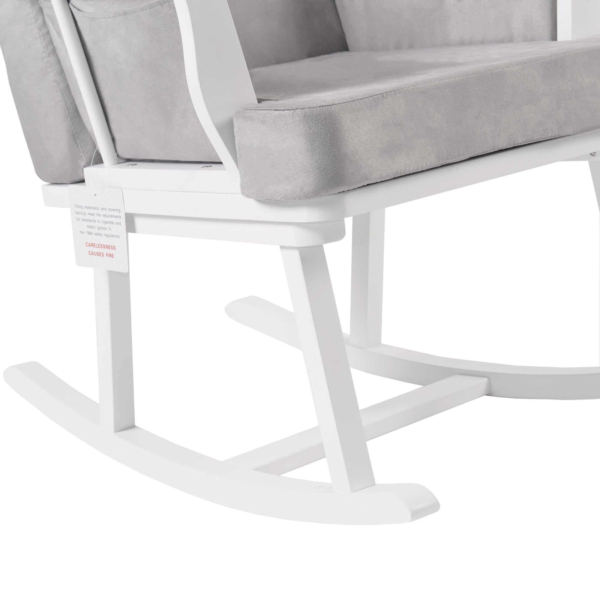 Haldon Nursing Rocking Chair White & Light Grey - 15% OFF Applied at Checkout