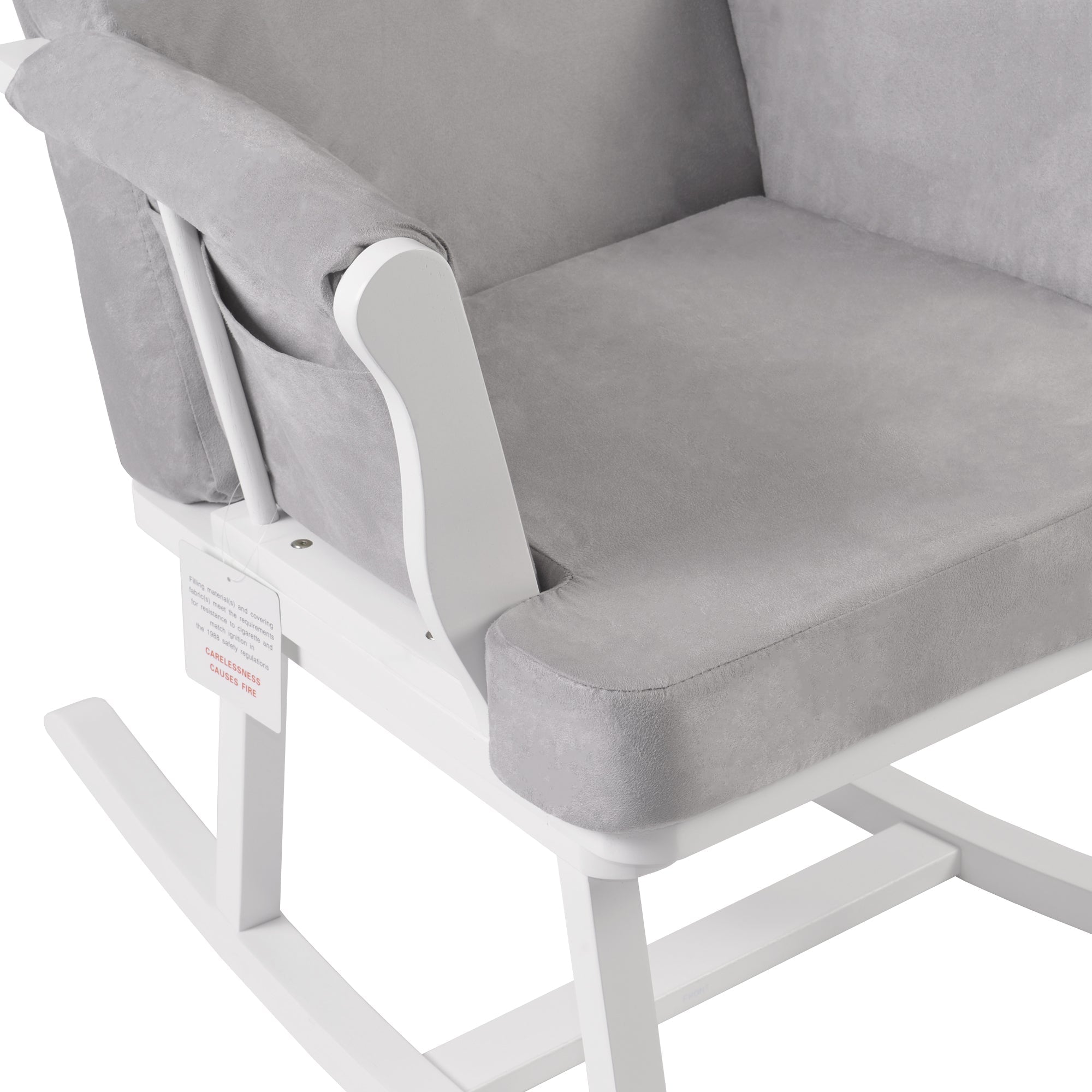 Haldon Nursing Rocking Chair White & Light Grey