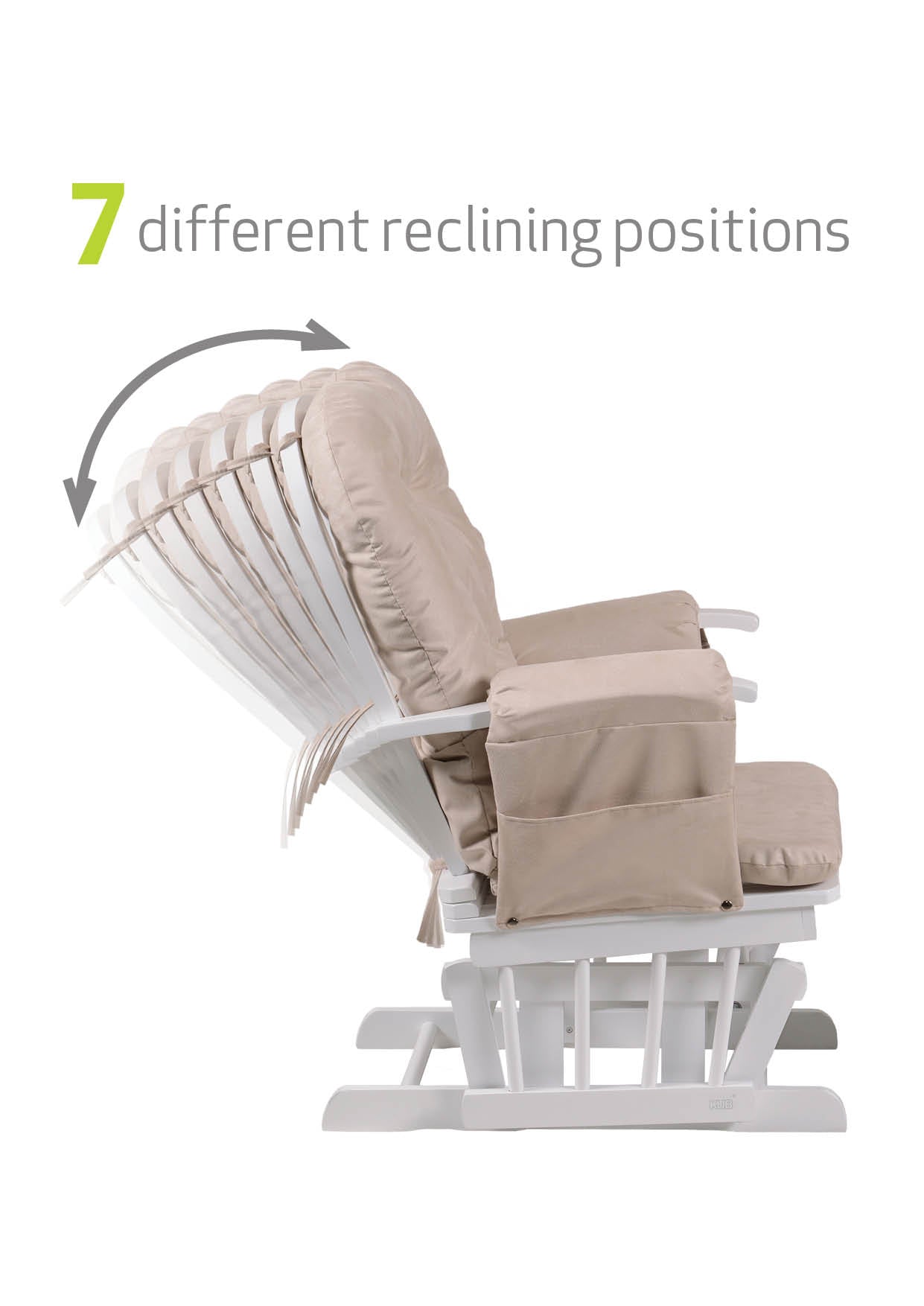 Haywood gliding nursing chair - 7 reclining positions