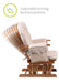 Haywood Natural Wood and beige cushions glider nursing chair - back positions