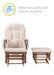 Haywood Natural Wood and beige cushions glider nursing chair - durable