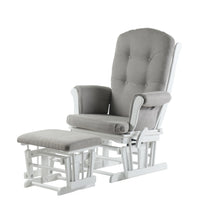 Kielder Glider Chair Footstool White and Grey