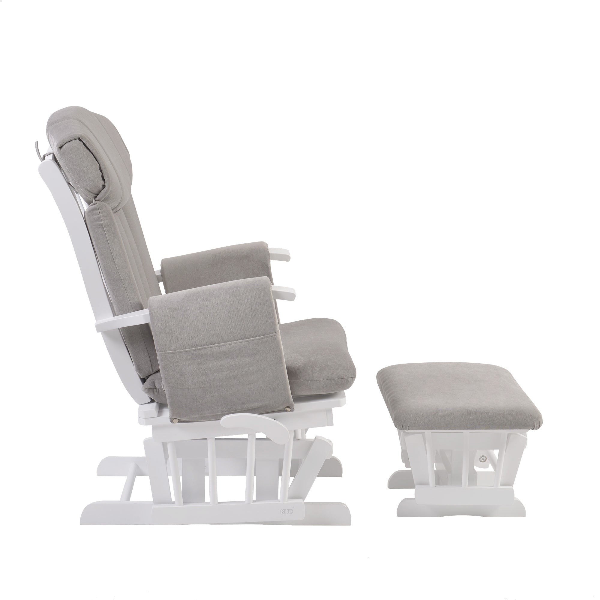 Chatsworth Nursing Chair and Footstool Grey