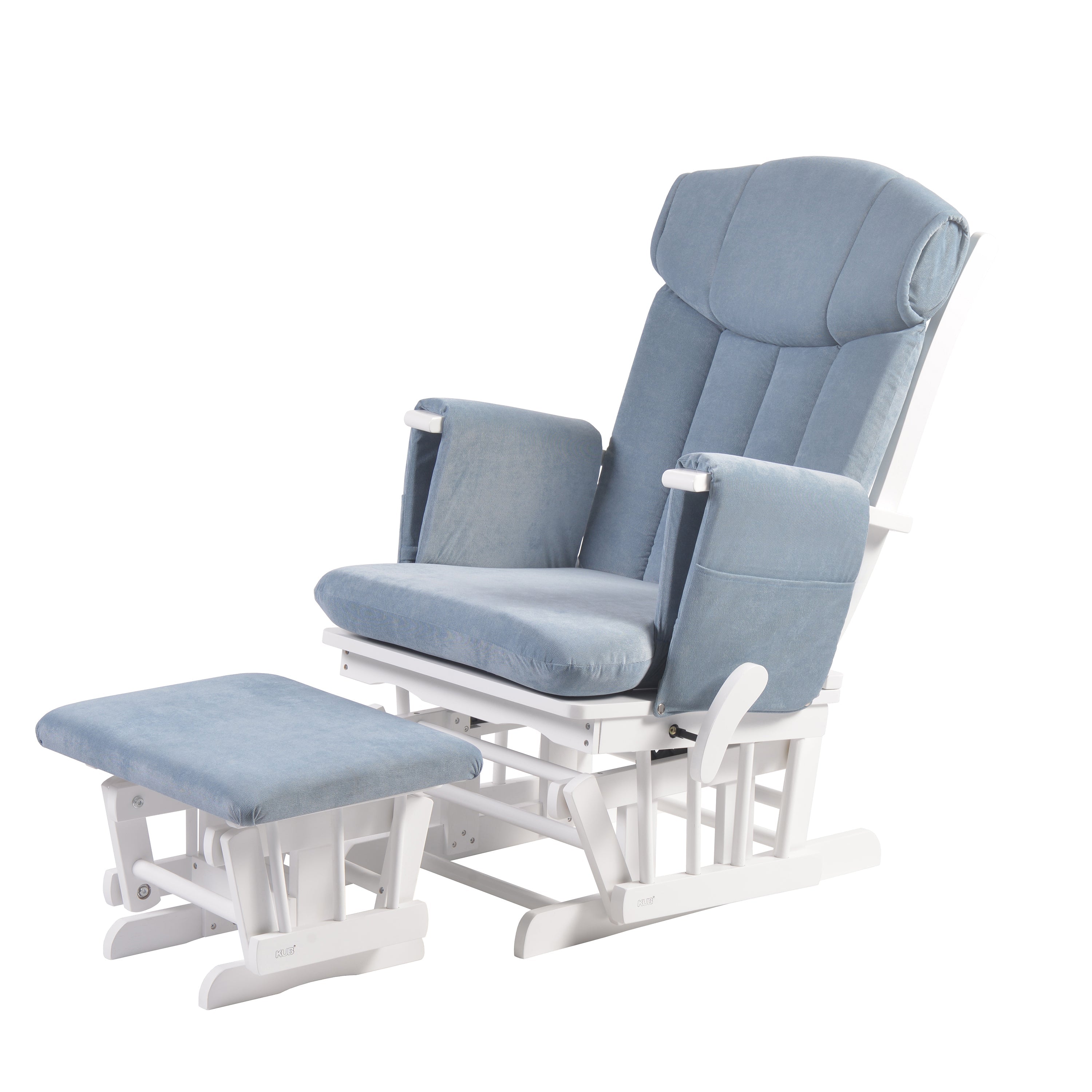 Chatsworth Nursing Chair and Footstool Slate Blue