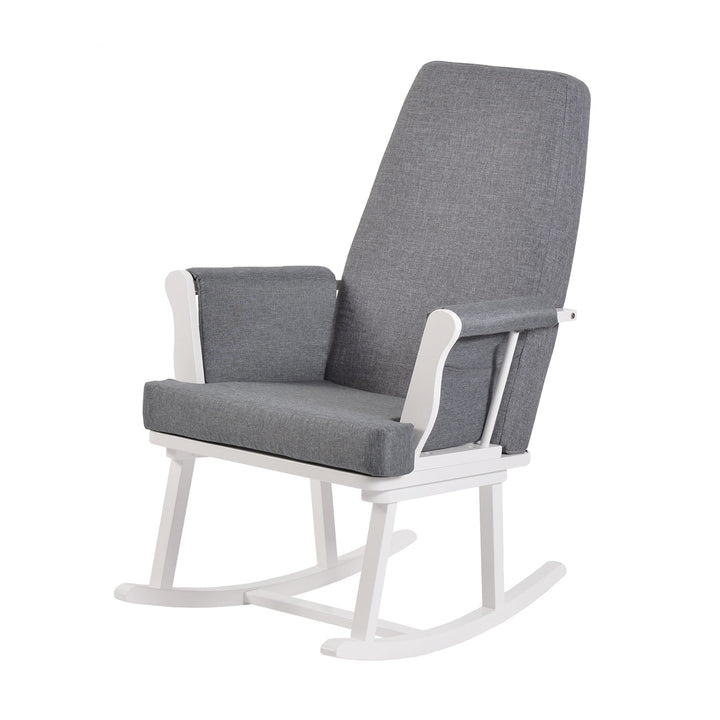 Haldon rocking nursing chair with white frame