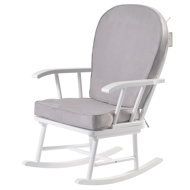 Hart rocking nursing chair in white and grey