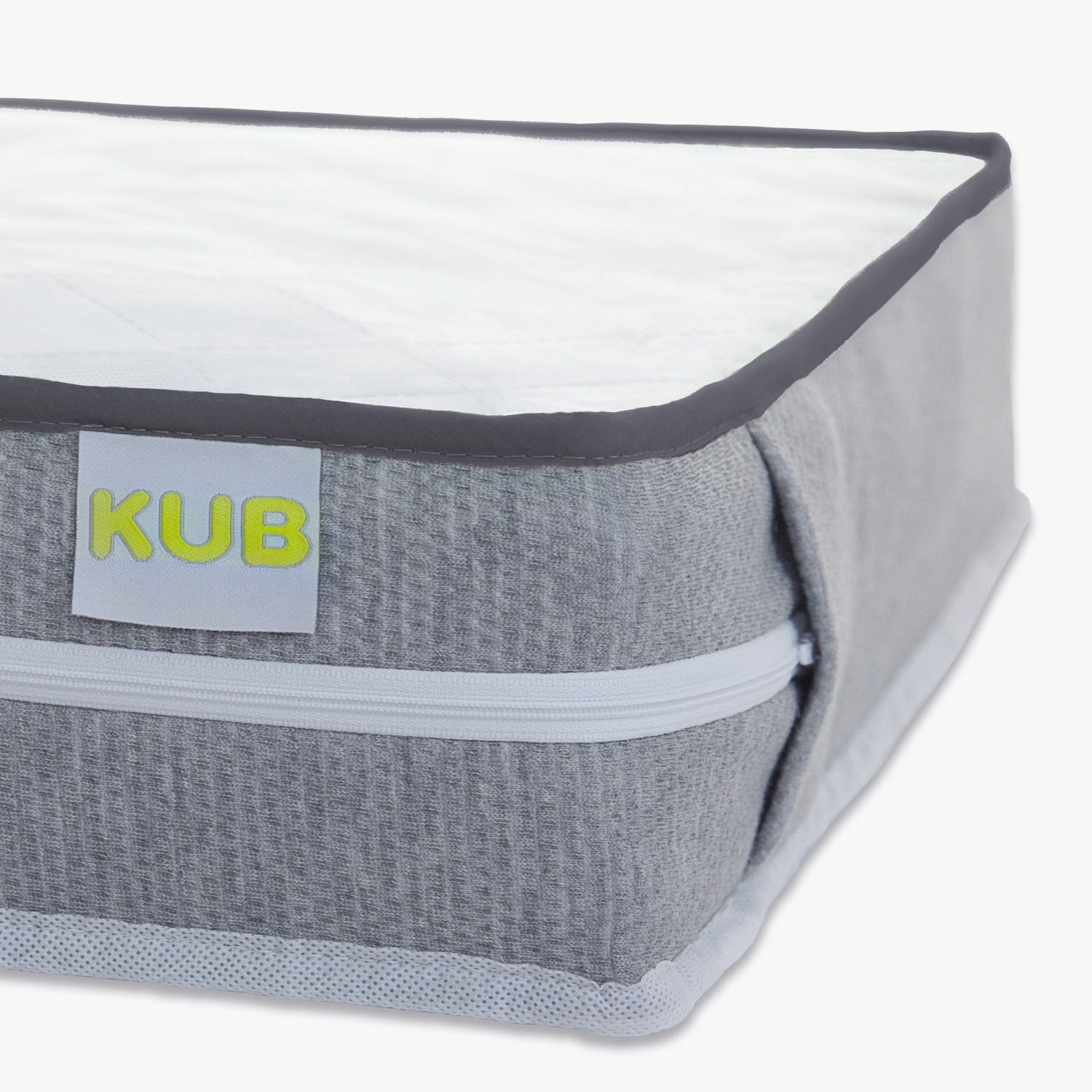 Zoom in on kub label on mattress